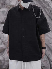 Shoulder Chain Short Sleeve Shirt