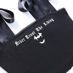 Dark Straps Letters Print Vest