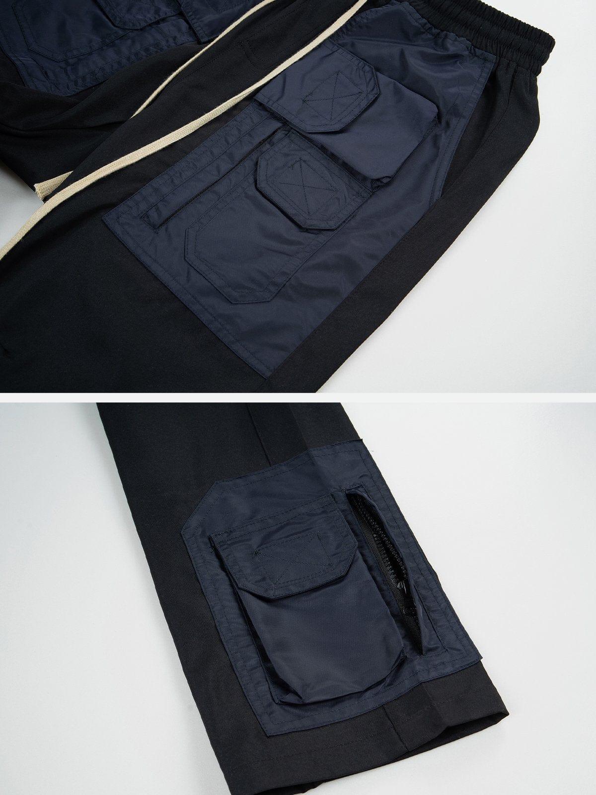 Patchwork Flap Pocket Cargo Pants