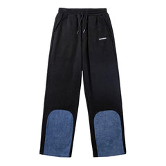 Denim Patchwork Pants