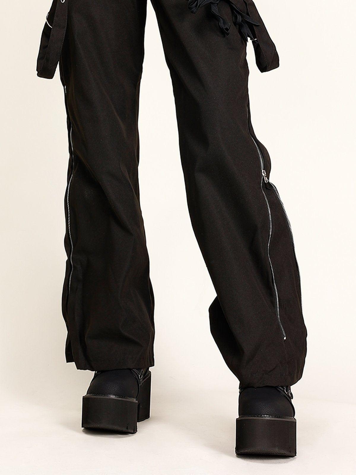 Dark Style Punk Rock Buckle Boots