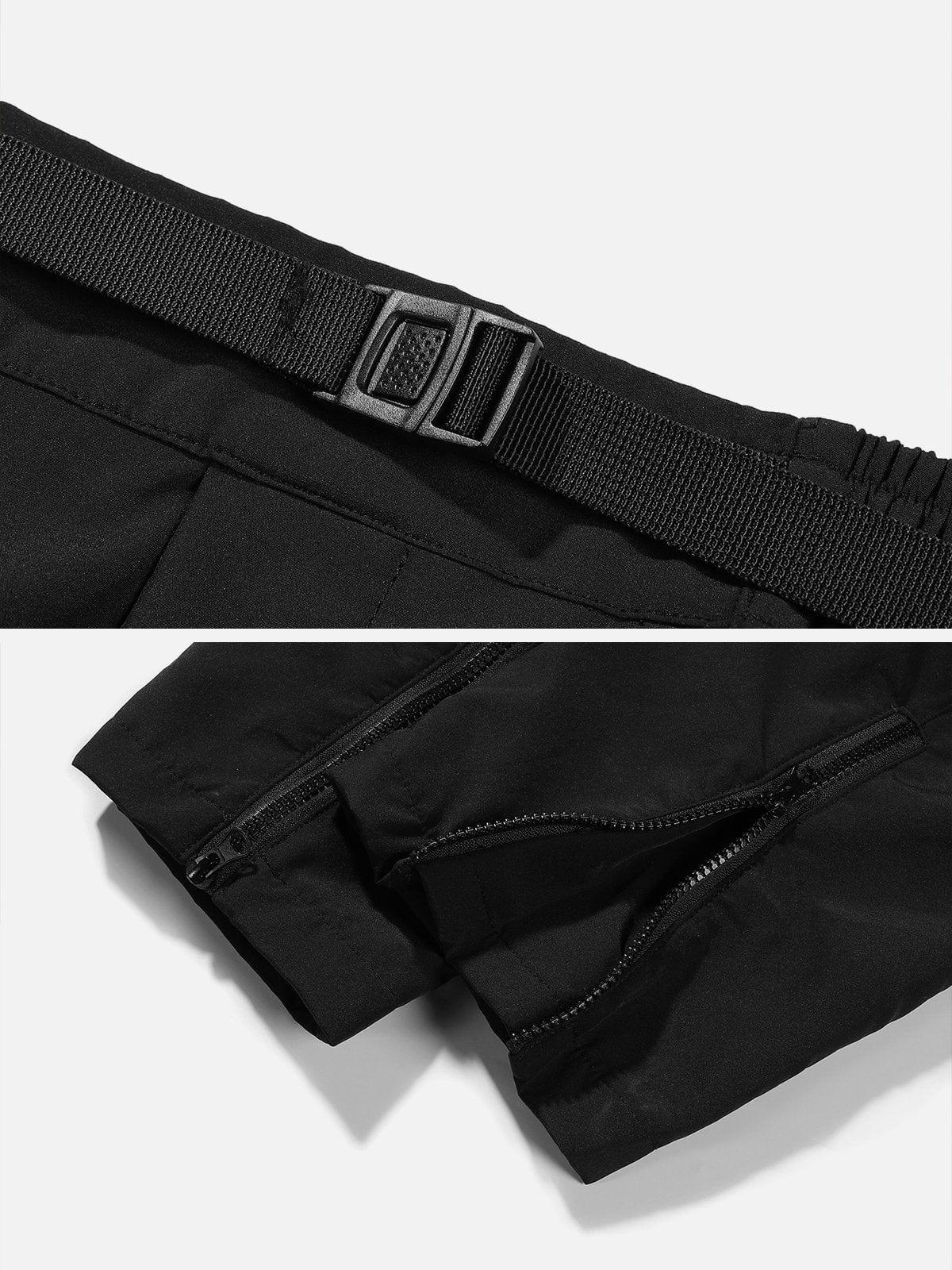 Zip Up Foot Mouth Cargo Pants