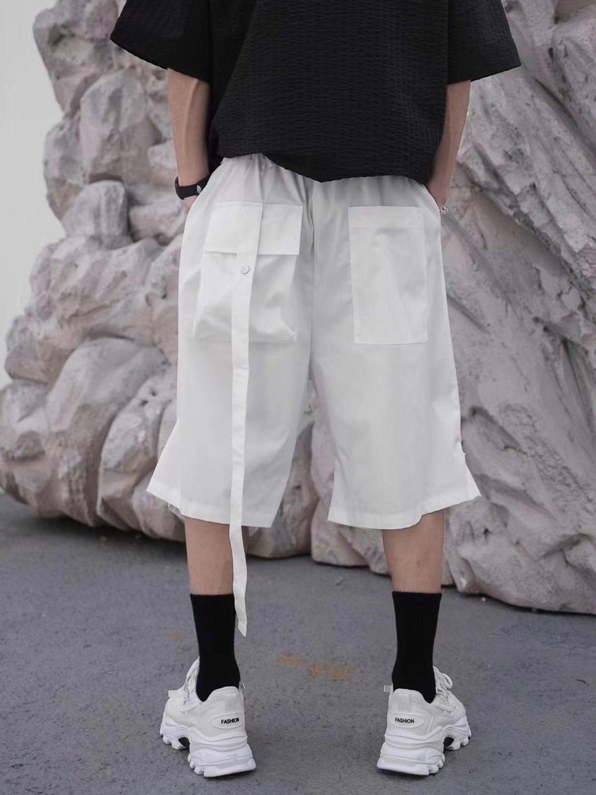 Zip Up Pant Leg Shorts