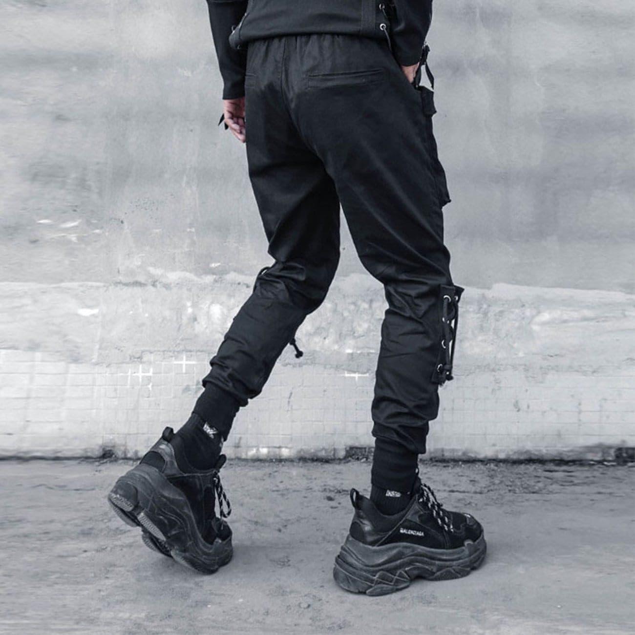 Personality Straps Cargo Pants
