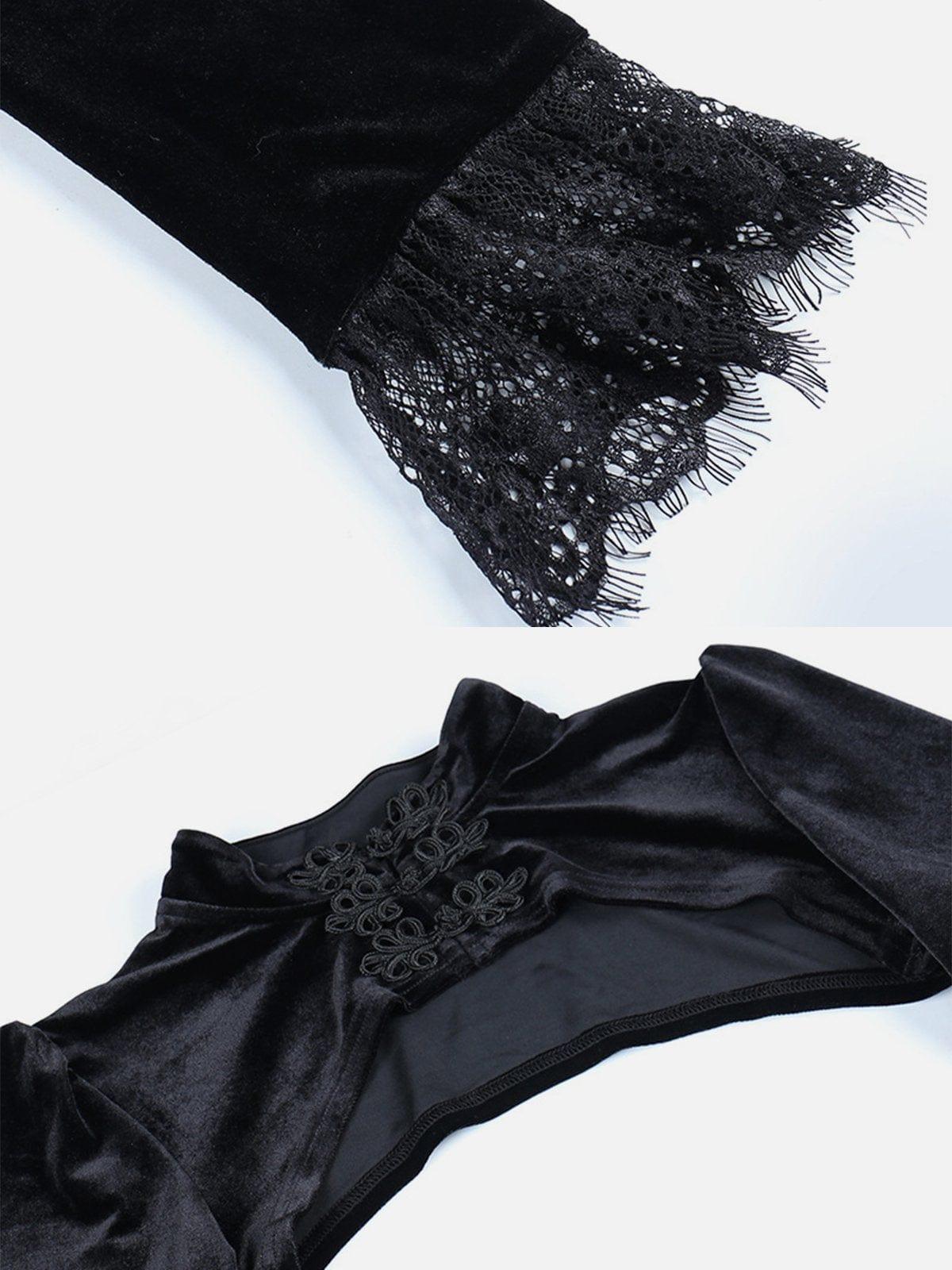 Sexy Hollow Lace Long Sleeve T Shirts