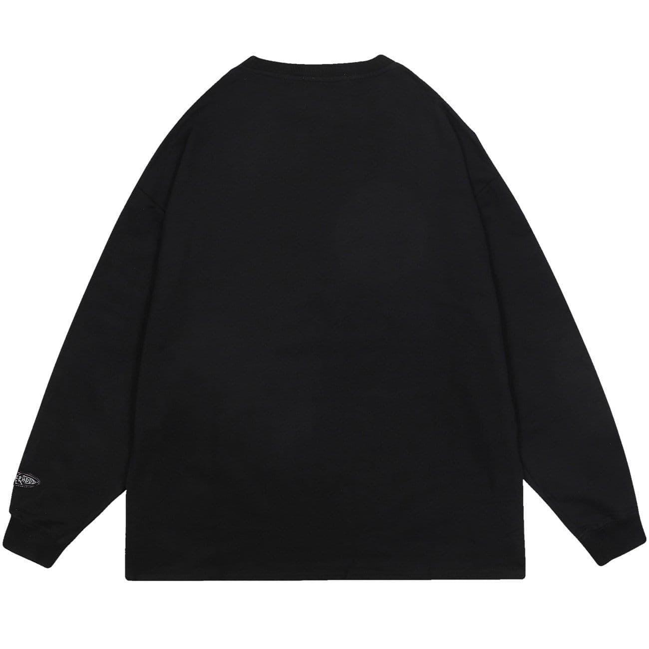 Necklace Letters Print Sweatshirt