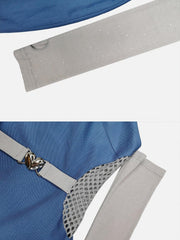 Hollowout Mesh Love Buckle Dress