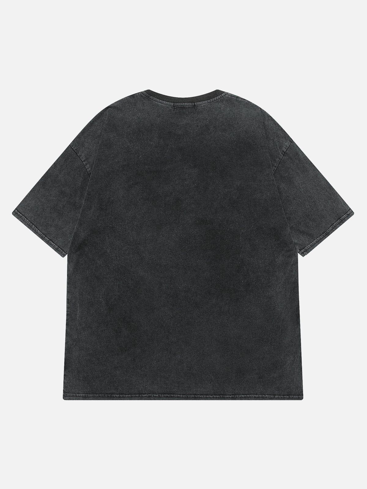 Washed Burning Skeleton Dunk Graphic Tee