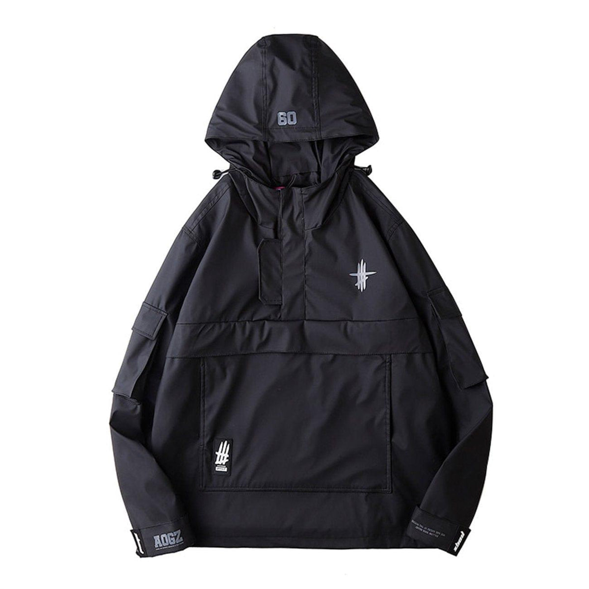 Half Zip Ninja Functional PU Hooded Jacket