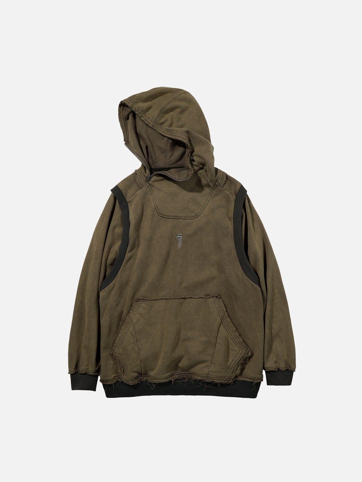Patchwork Functional Hoodie
