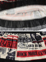 Personalized Print Tie Lace Skirt