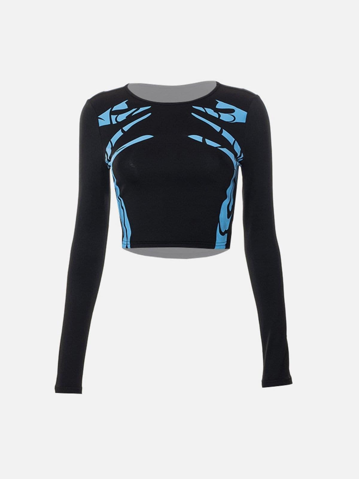 Finger Graphic Long Sleeve T Shirts