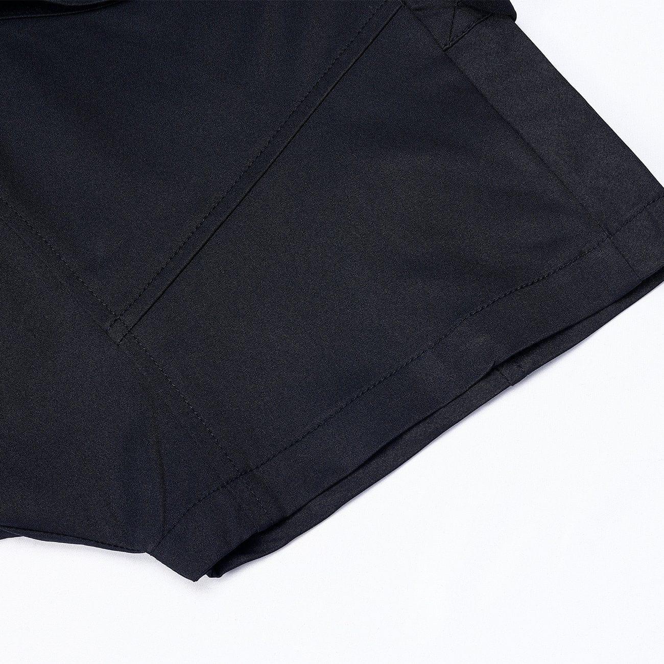 Dark Patchwork Wide Leg Shorts