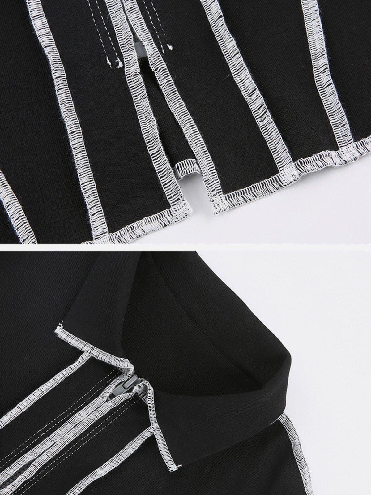 Sewing Thread Long Sleeve T Shirts