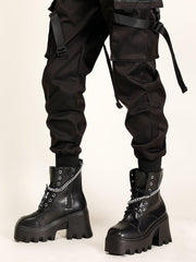 Zip Up Chain Platform Martin Boots