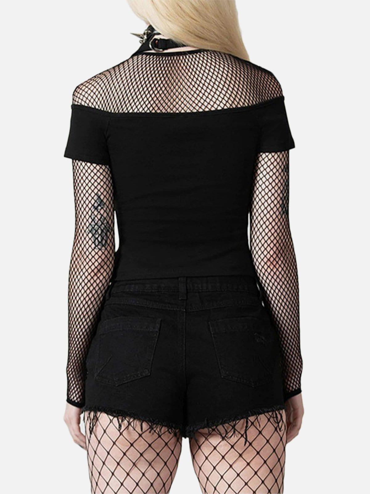 Straps Halter Neck Short Sleeve T Shirt