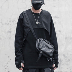 Dark Patchwork Fake Two Sweatshirt