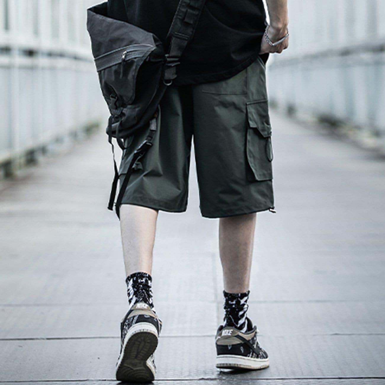 Punk Big Pockets Cargo Shorts
