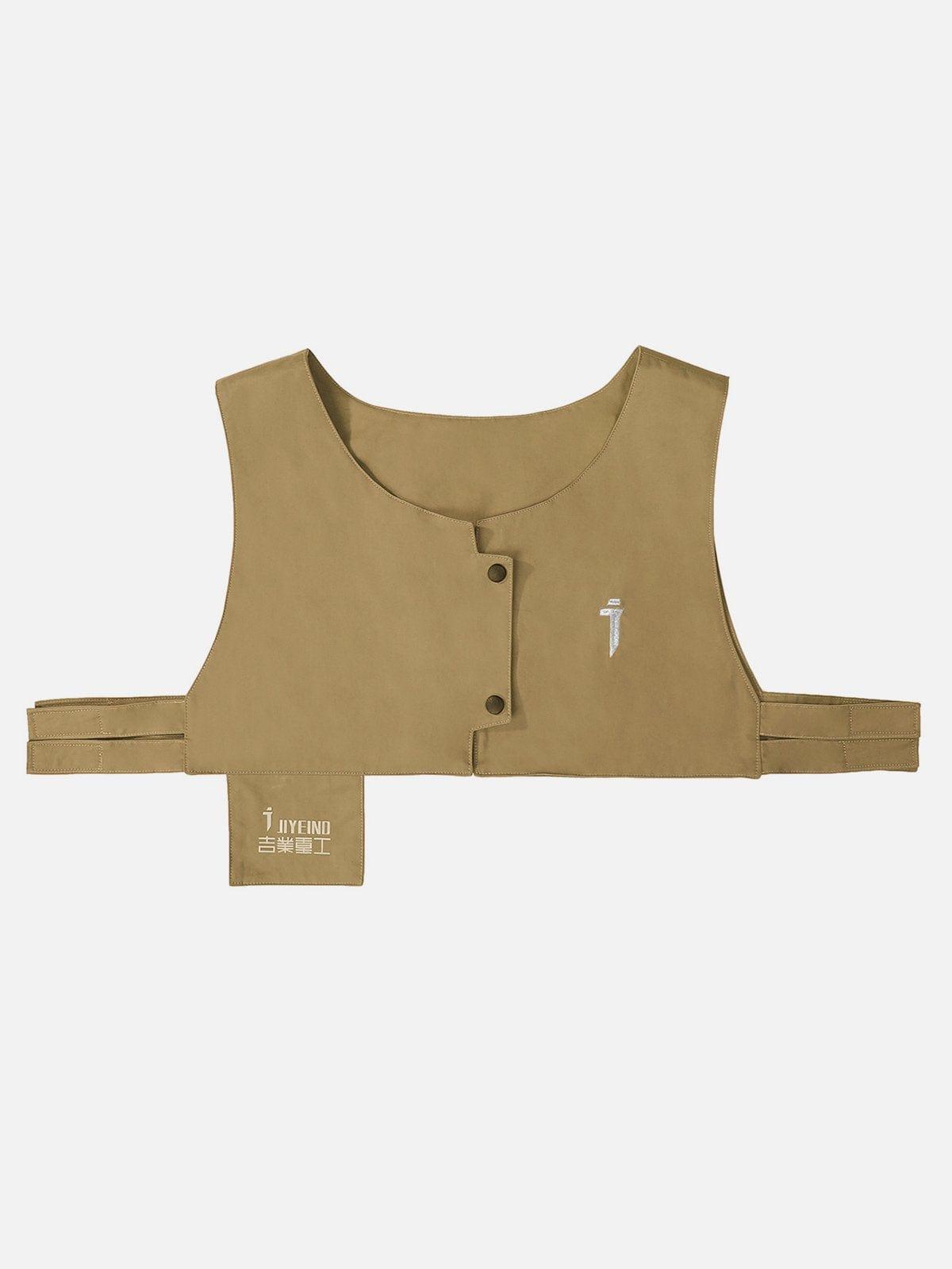 Detachable Vest Embroidery Tee
