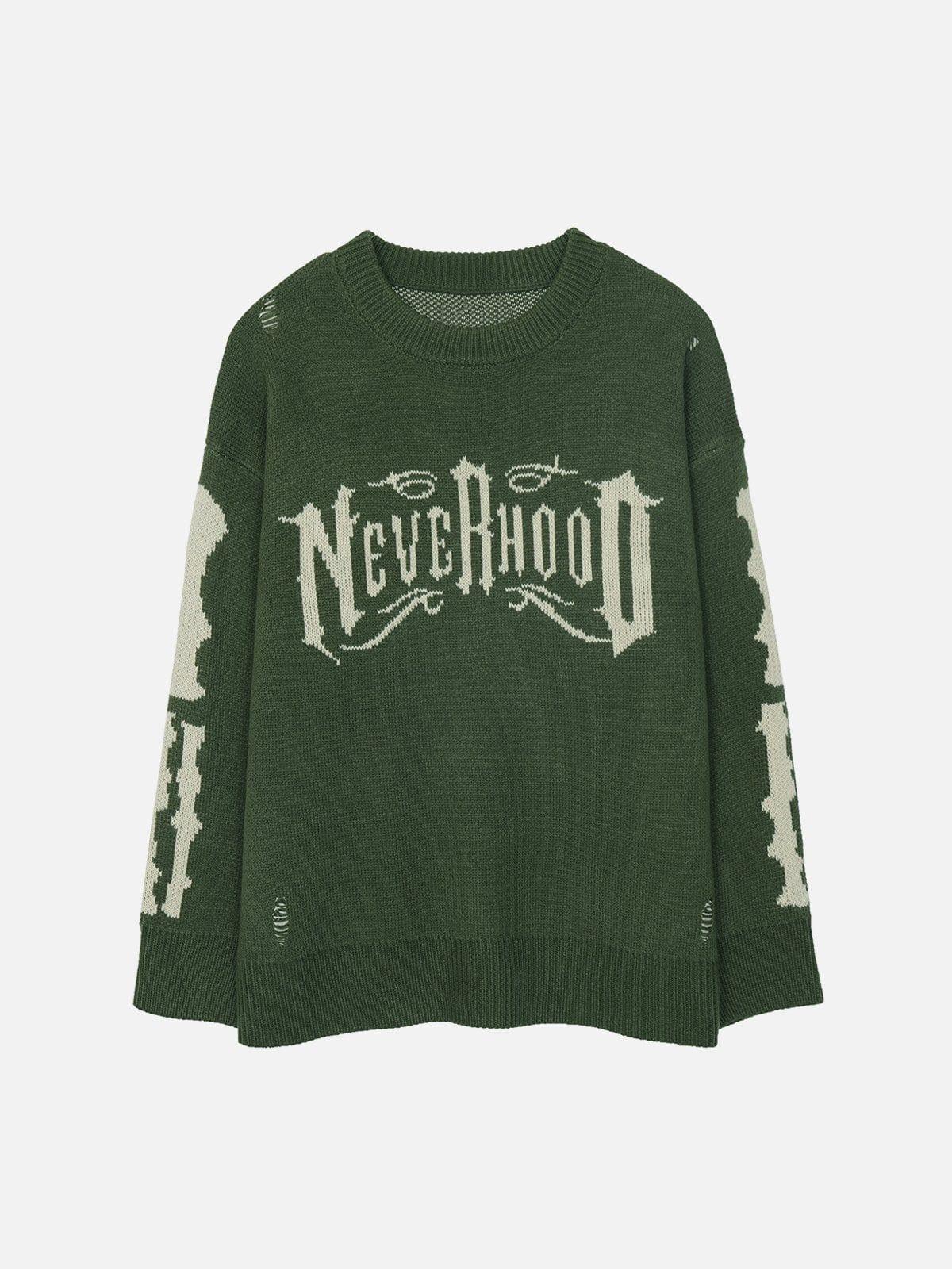Fire Cross Letters Sweater