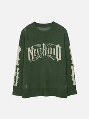 Fire Cross Letters Sweater