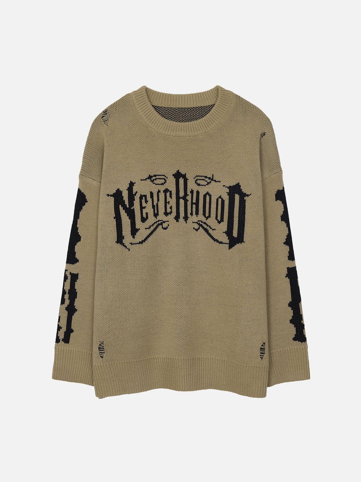 Fire Cross Letters Sweater