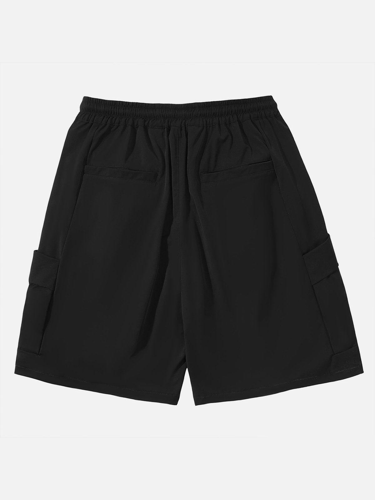 Dark Embroidery Cargo Shorts
