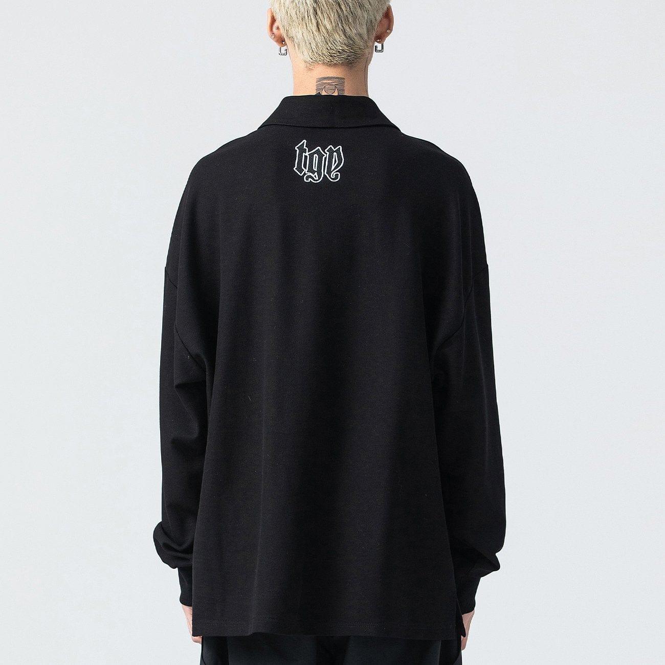 Solid Color Embroidery Sweatshirt