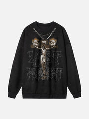 Cross Necklace Sweatshirt