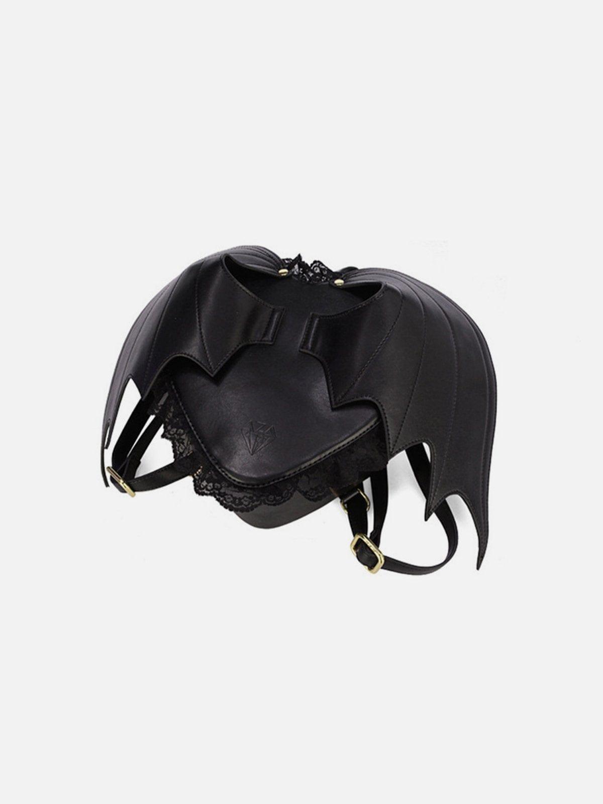 Bat Wings Heart Zip Up Backpack
