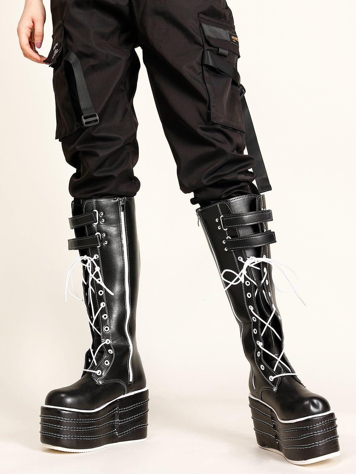 Punk Straps Platform Knight Boots