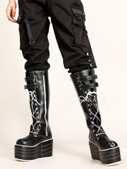 Punk Straps Platform Knight Boots