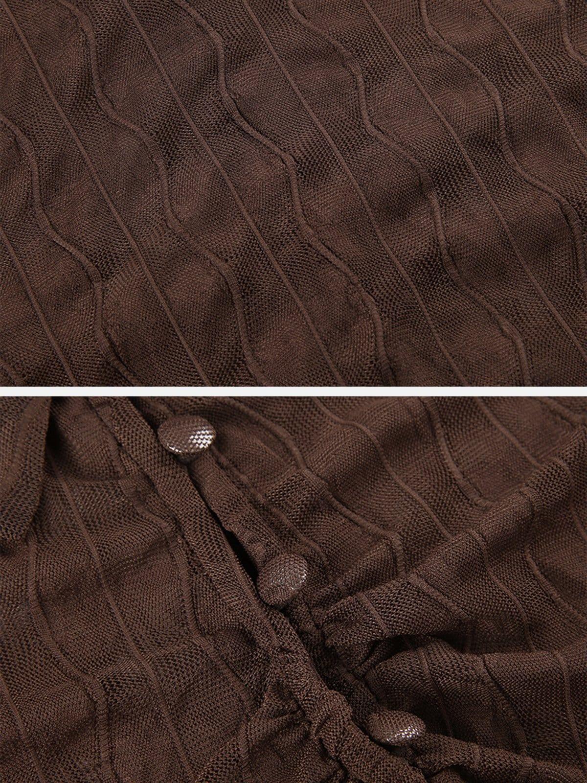 Sexy Perspective Ruched Long Sleeve T Shirt