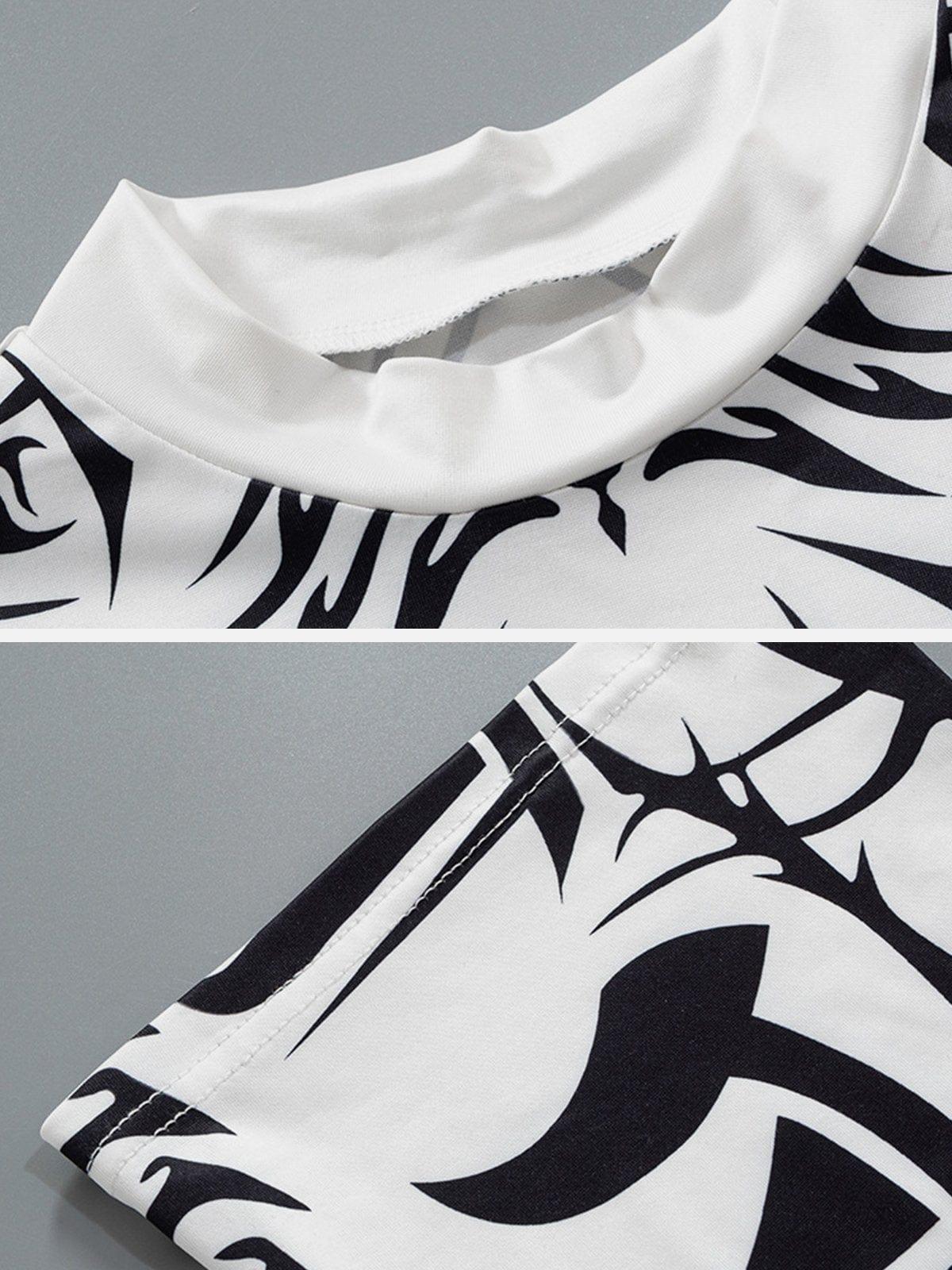 Vintage Print Pantyhose Dress