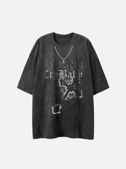 Flame Cross Graphic Tee