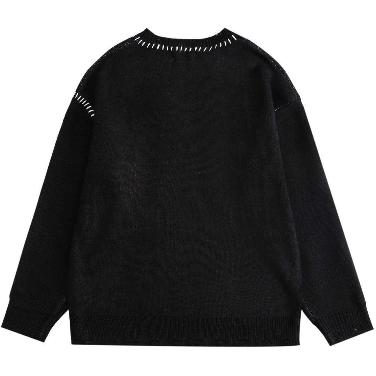 Butterfly Pattern Knitted Sweater