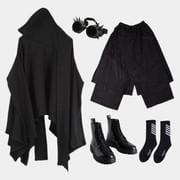 Dark Style Detachable Hat Cloak Hoodie