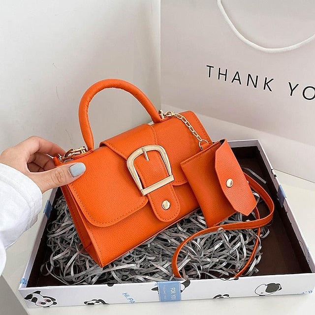 Durable PU Handbag Leather  Crossbody Bag Daily