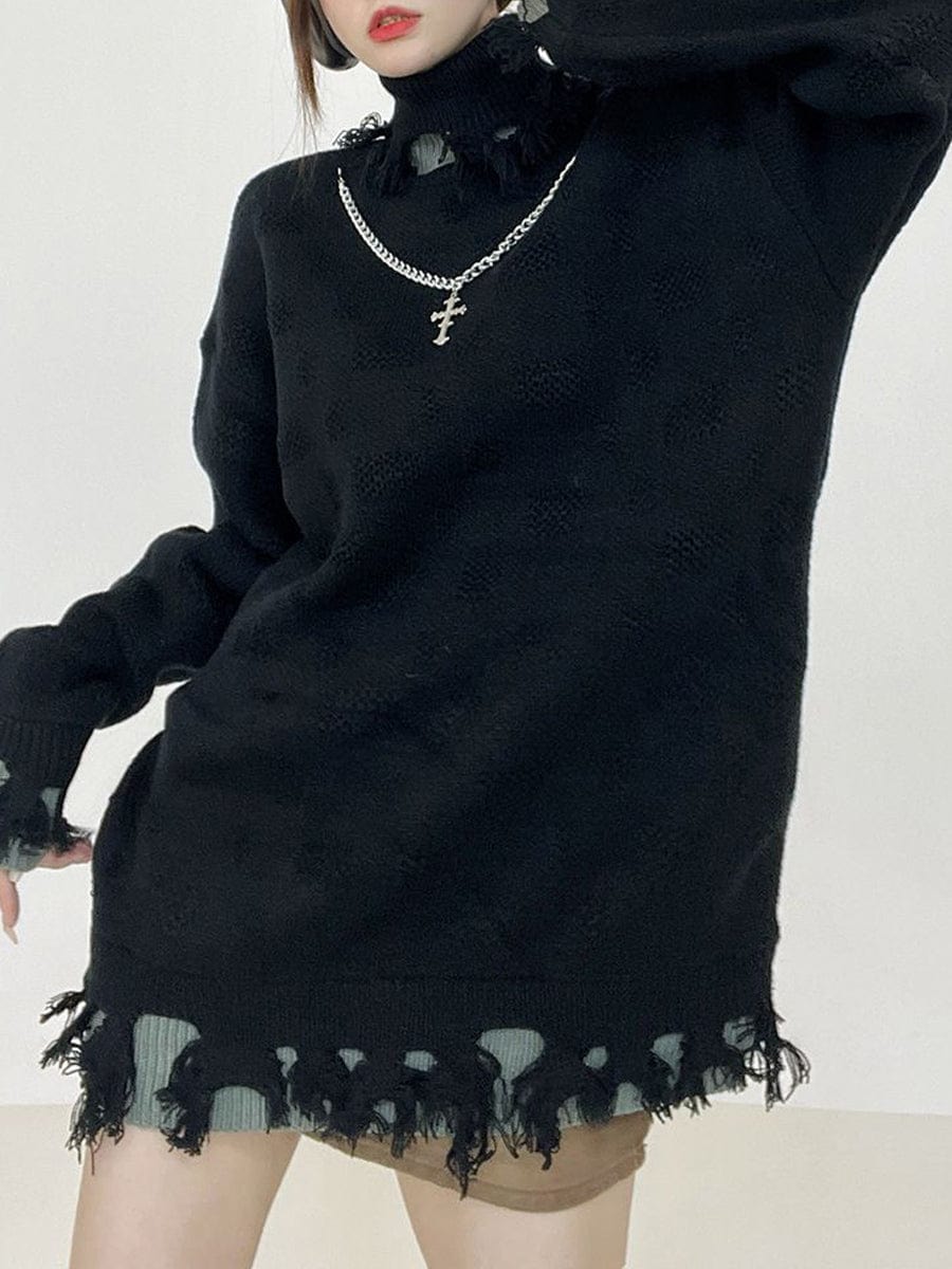 Vintage Cross Necklace Sweater