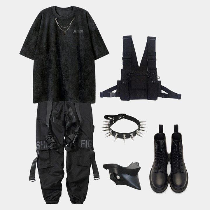 "Streamer buckle" Cargo Pants