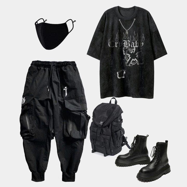 Flame Cross Graphic Tee