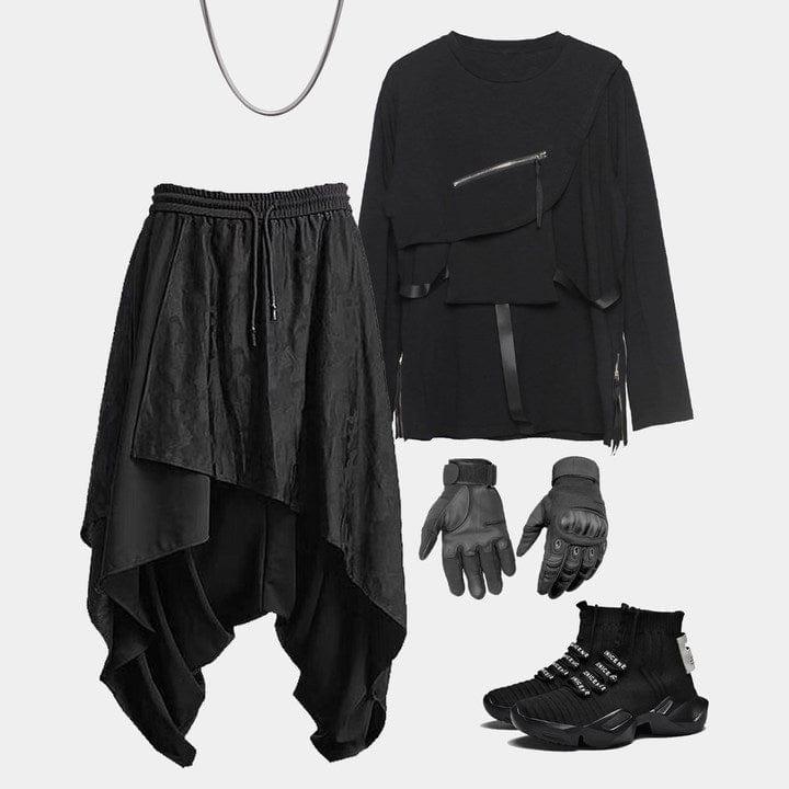 Dark Punk Folds Harem Pants