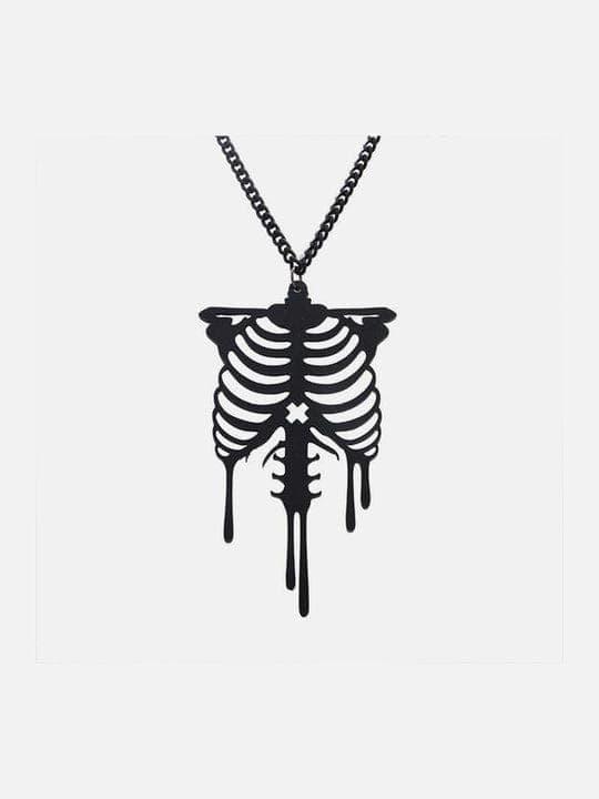 Dark Skull Skeleton Necklace