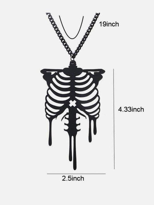 Dark Skull Skeleton Necklace