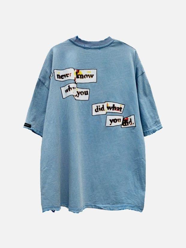 Distorted Portrait Graphic Cotton Tee