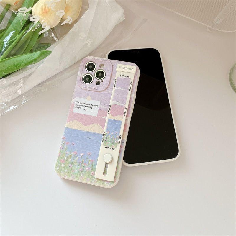 Landscape Painting Cute Phone Cases for iPhone 13, 14 Pro, 12, 11, XS Max, X, XR, 7, 8 Plus