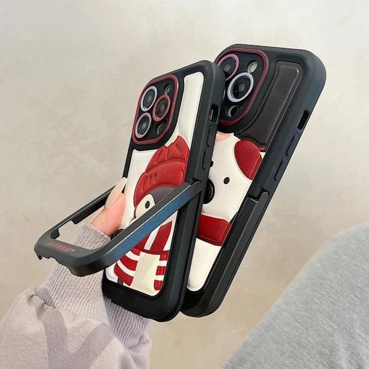 Leather Funny Penguin Puppy - Cute Phone Case ICPC For iPhone 15 Pro Max, 14, 13, 11, 12, or 15 Plus