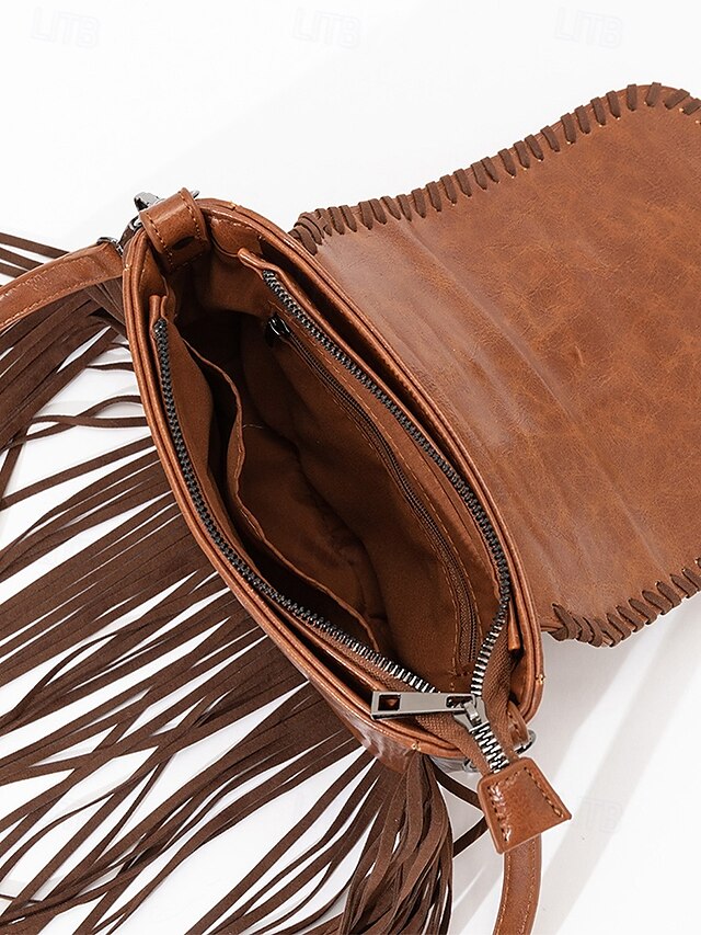 Shoulder Bag Multi-Pocket Faux Leather Crossbody
