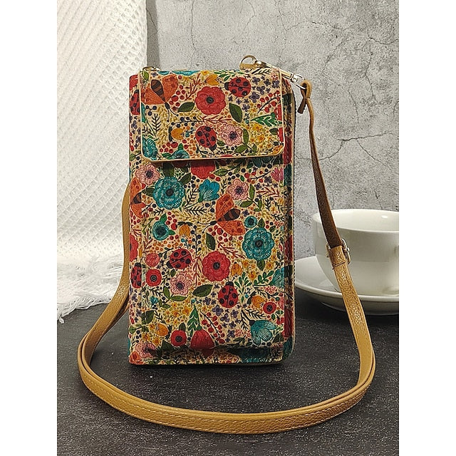 Boho Vintage Bag with Adjustable Crossbody Phone