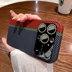 Luxury Carbon Fiber Cute Phone Case - For iPhone 12, 13, 14, 15 Pro Max Cover